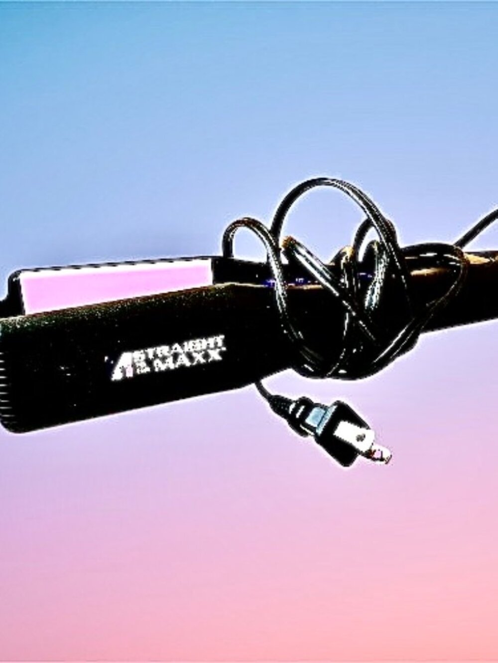Revlon Straight To The Maxx Ceramic Flat Iron Hair Straightener Pink Plate